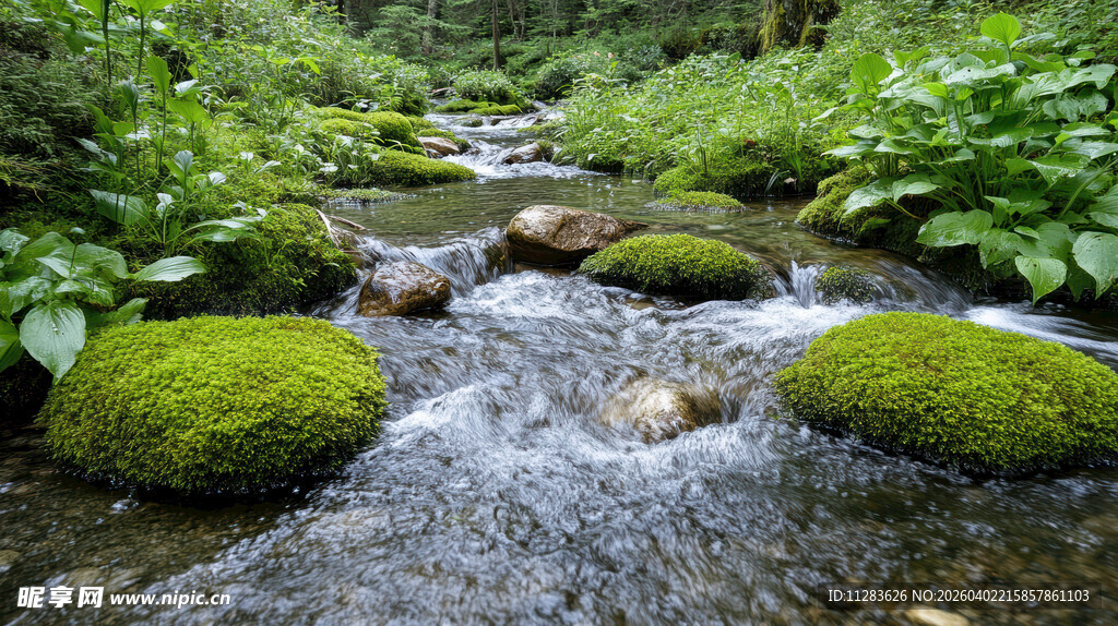 覆满青苔的石头
