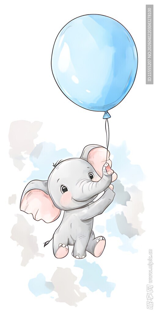 小象乘气球云端漫步