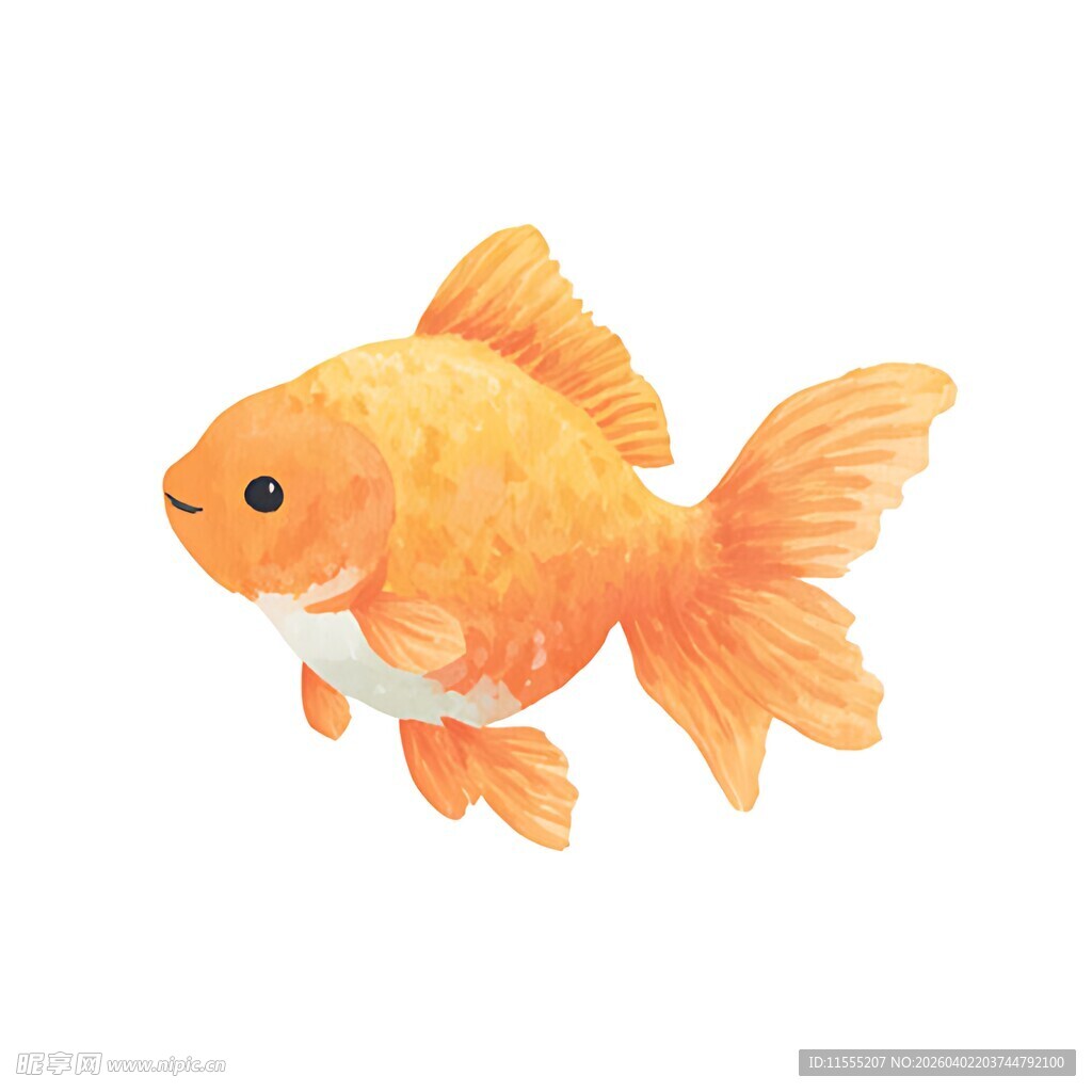 可爱金鱼插画