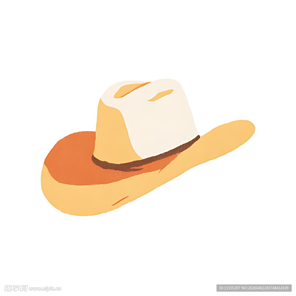 卡通风格的米色帽子