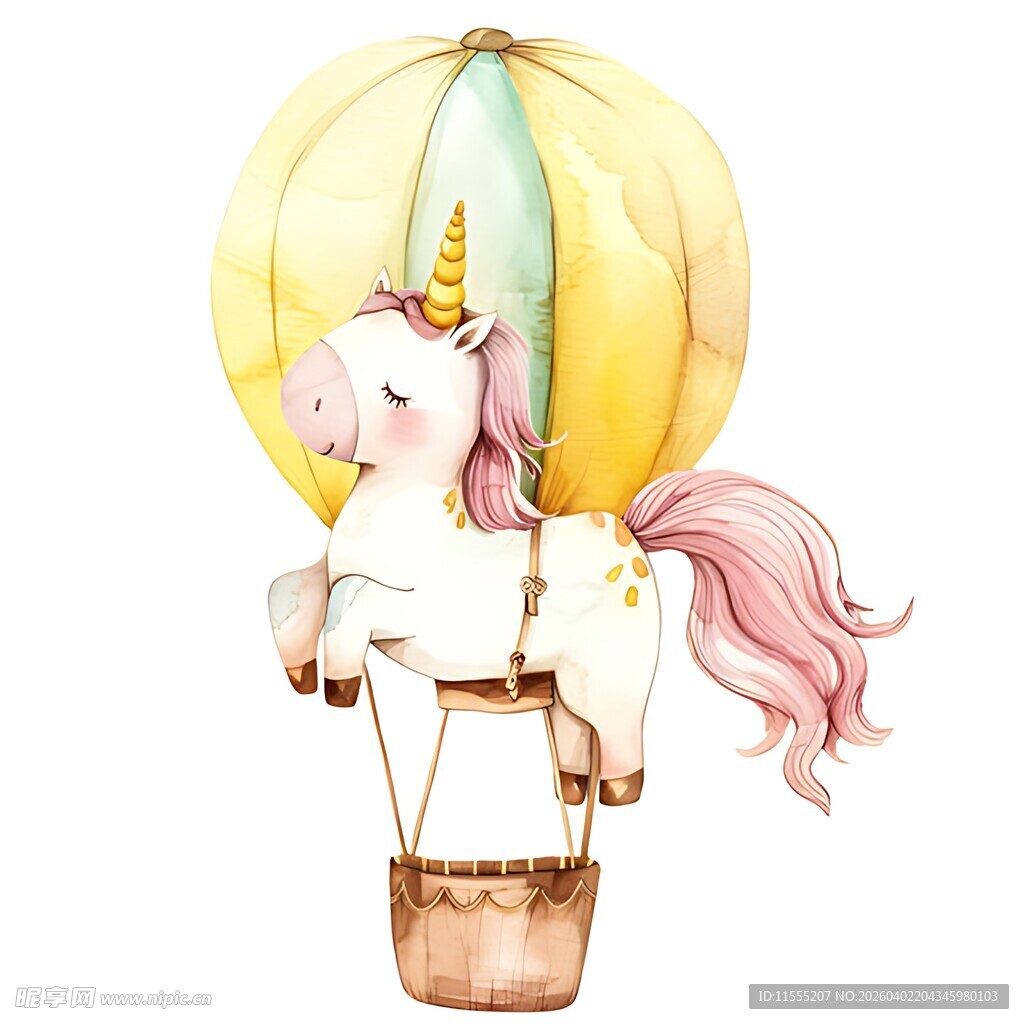 梦幻独角兽乘热气球