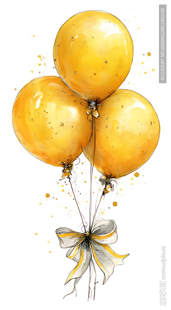 金色气球束