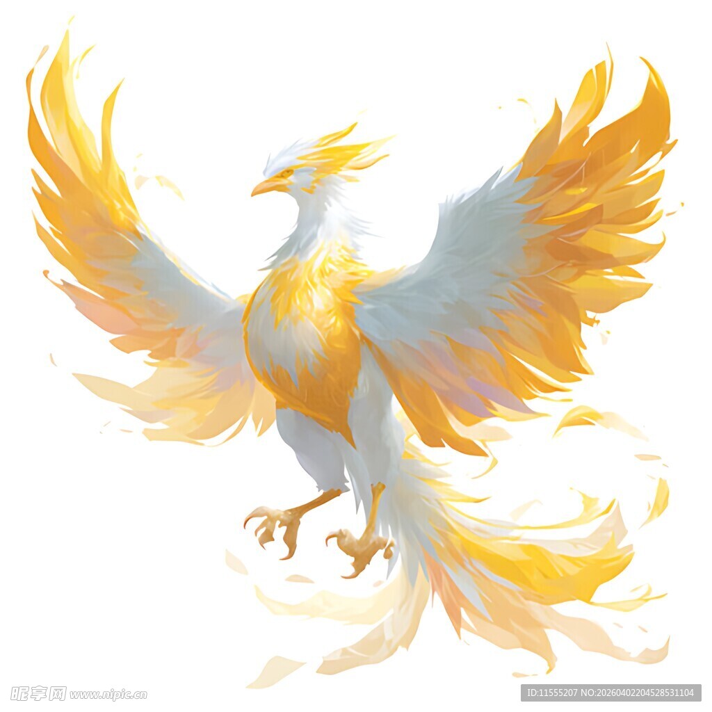 金色凤凰展翅飞翔