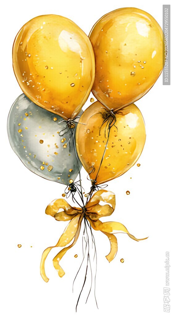 彩色气球束装饰图