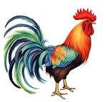 色彩斑斓的美丽公鸡