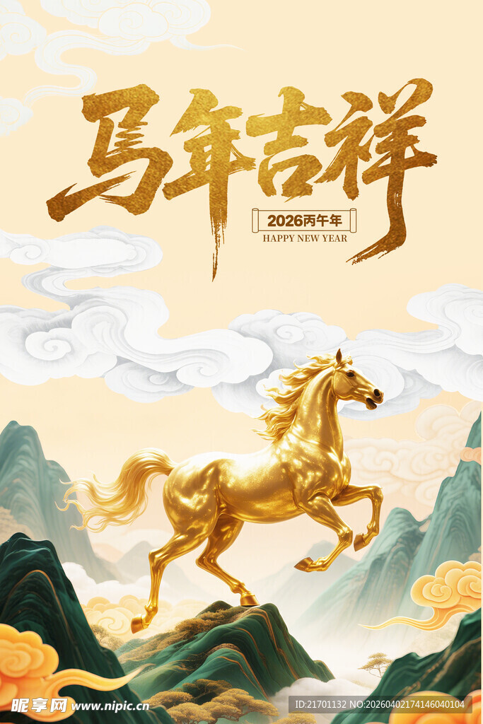 马年吉祥装饰画