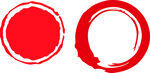 红色圆圈印章图案