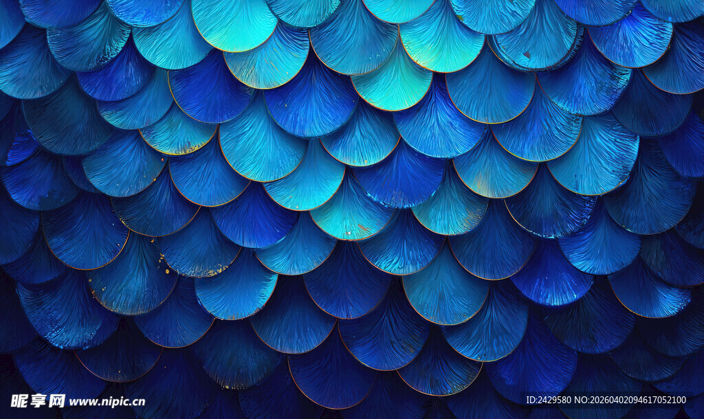 鱼鳞和美人鱼背景