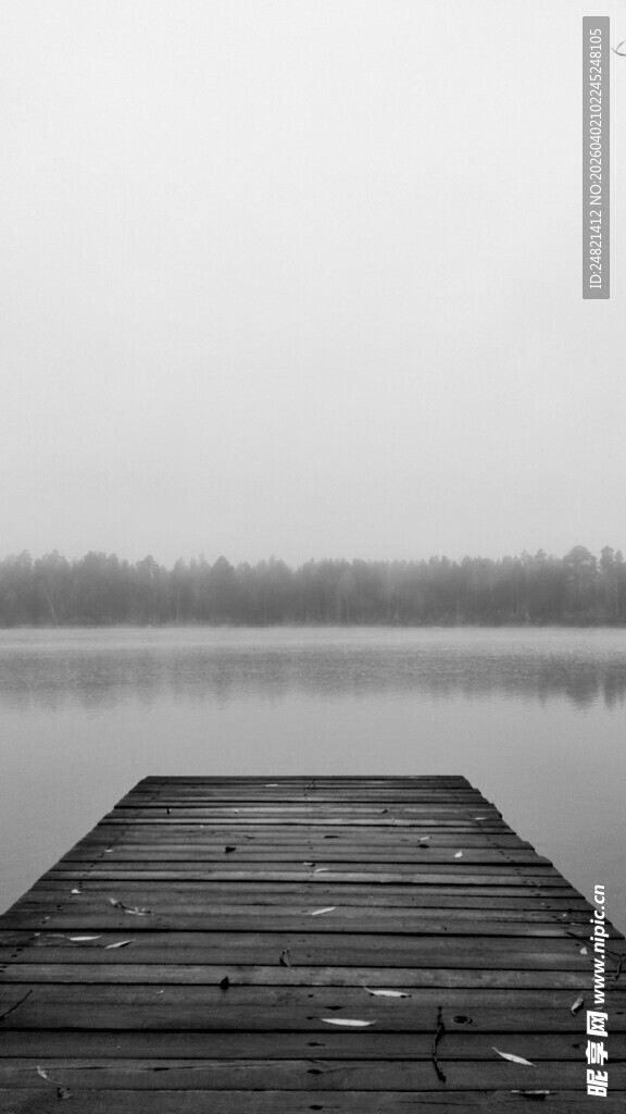 湖畔静谧木栈道