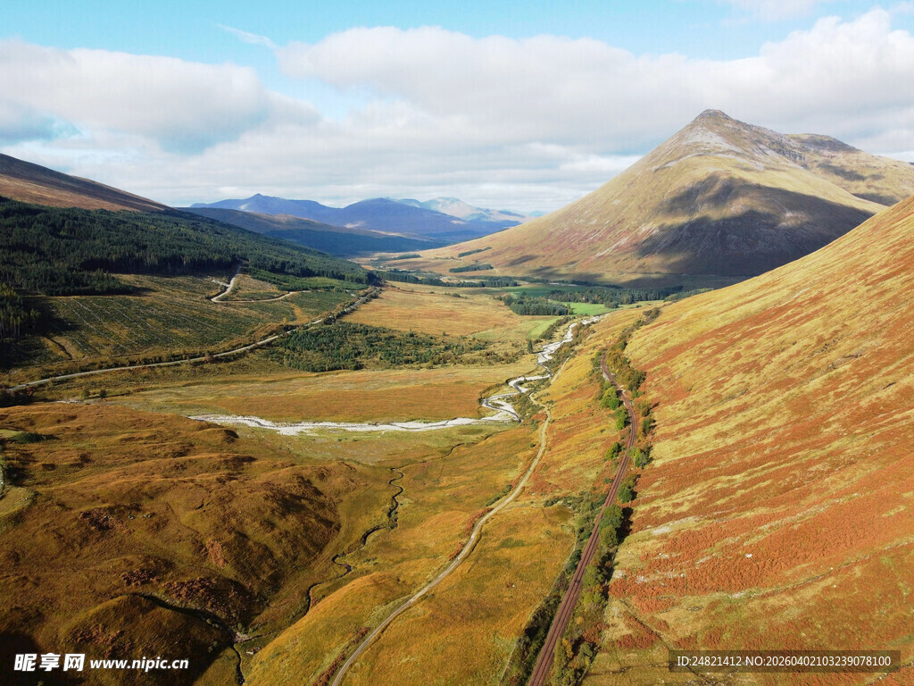 苏格兰高地壮美自然风光