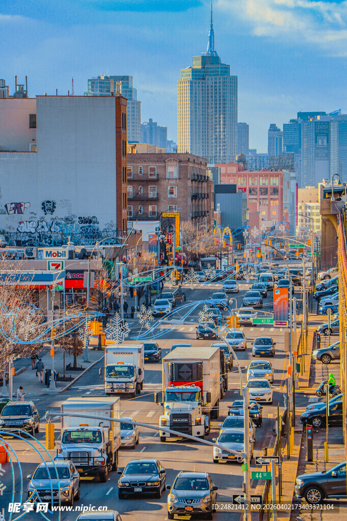 城市拥堵交通景象