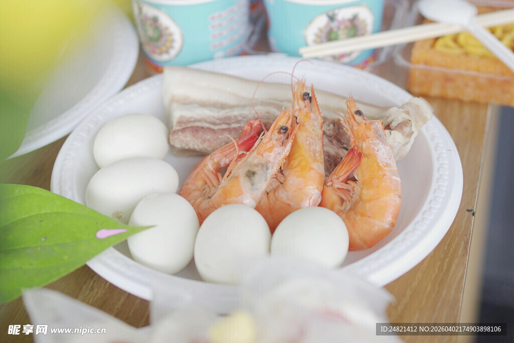 海鲜与蛋的美味组合