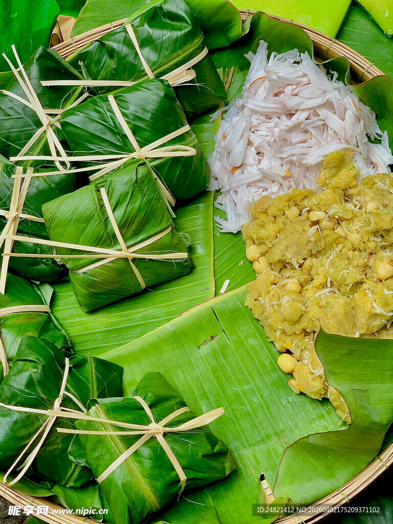 传统风味粽子食材组合