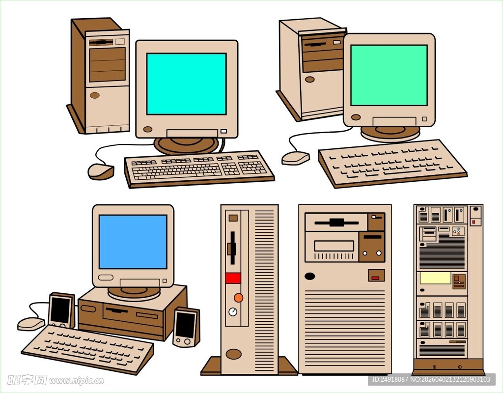 多样电脑设备展示