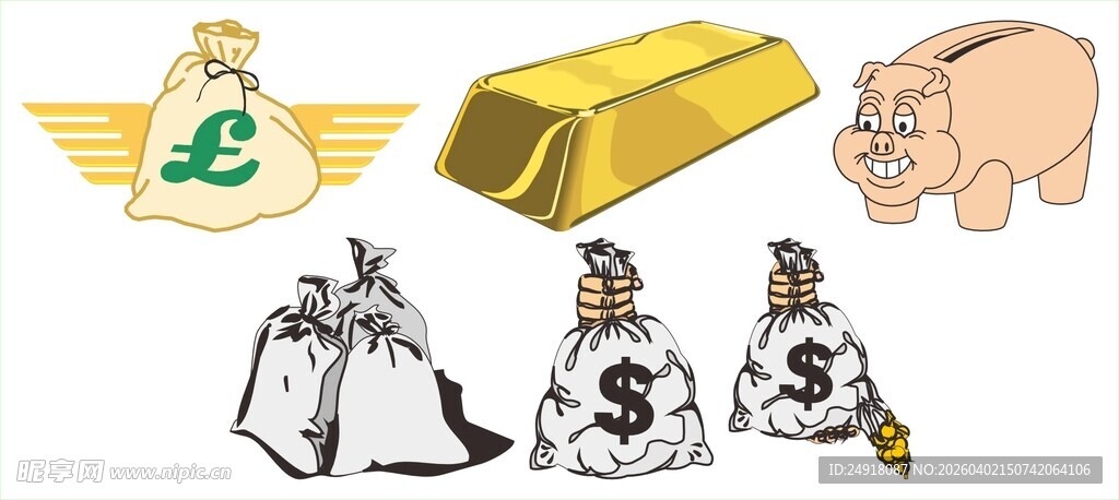 金融财富相关图标集合