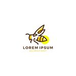 蜜蜂主题简约标志设计