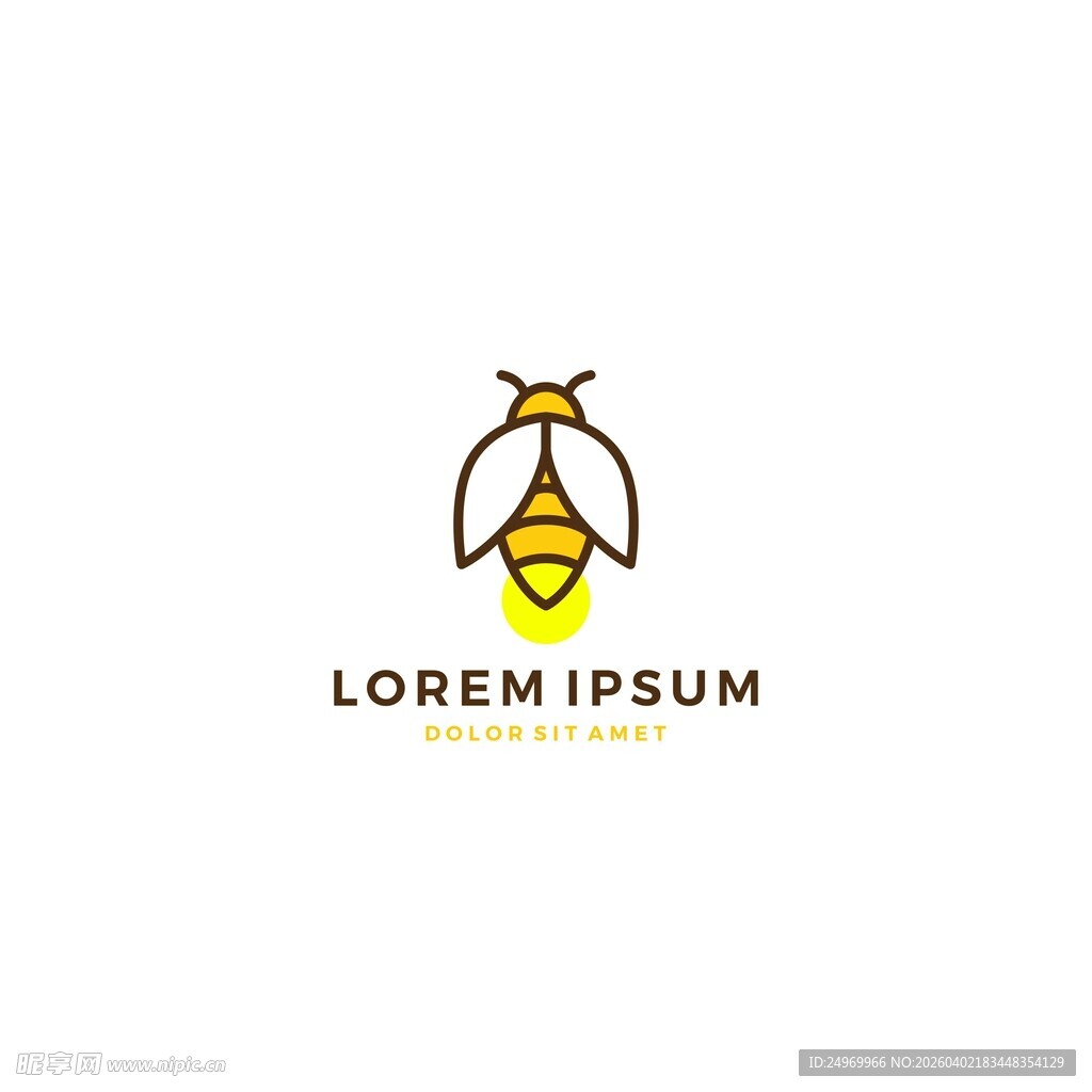 简约蜜蜂标志设计