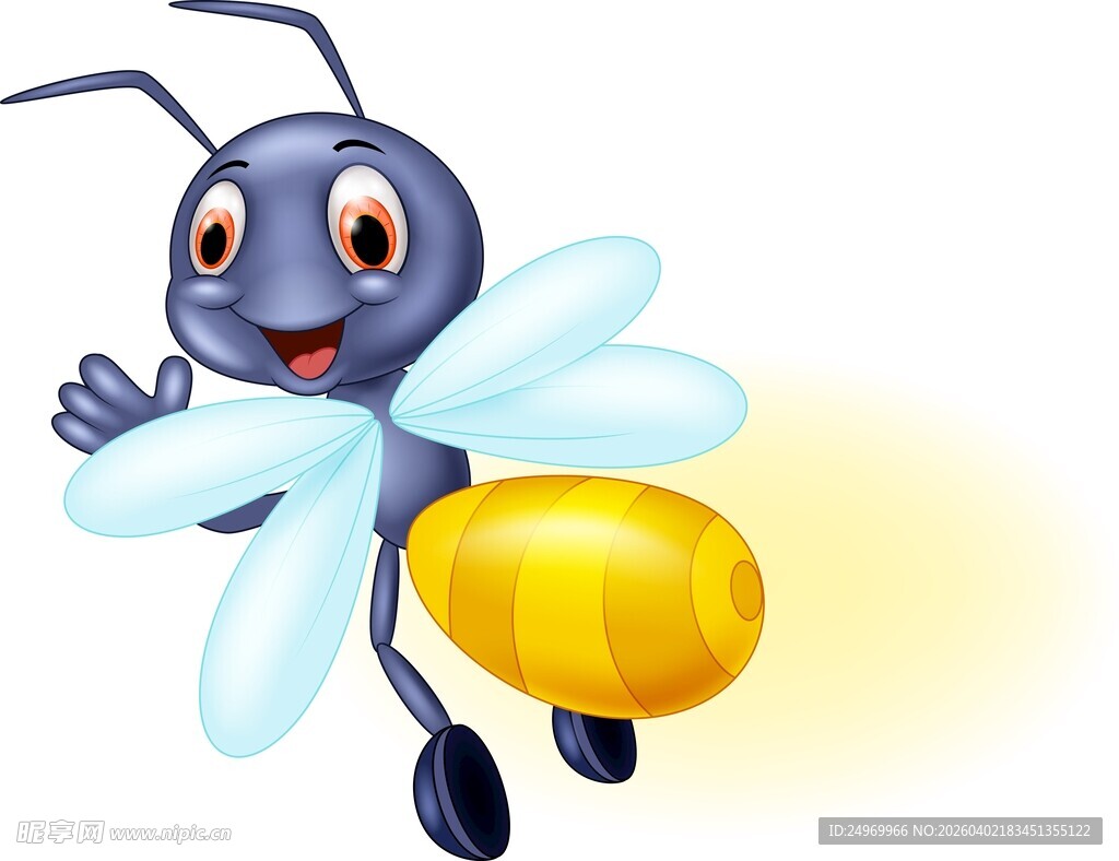 可爱发光蚂蚁卡通形象