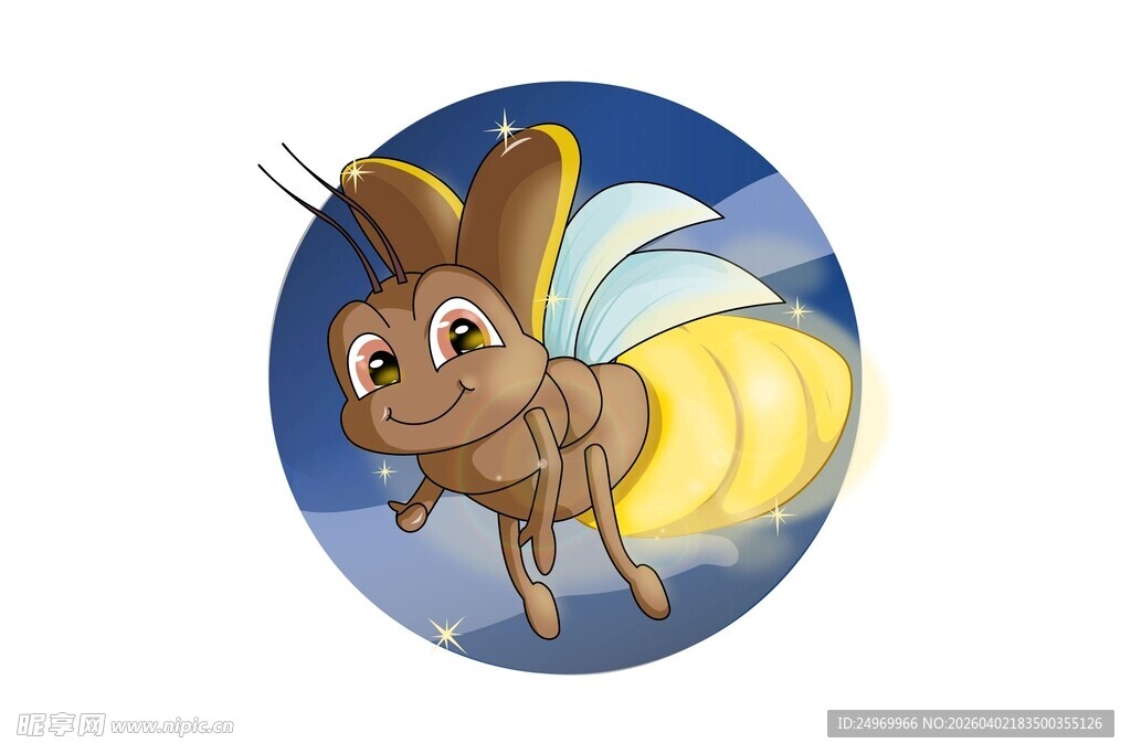 可爱卡通萤火虫形象