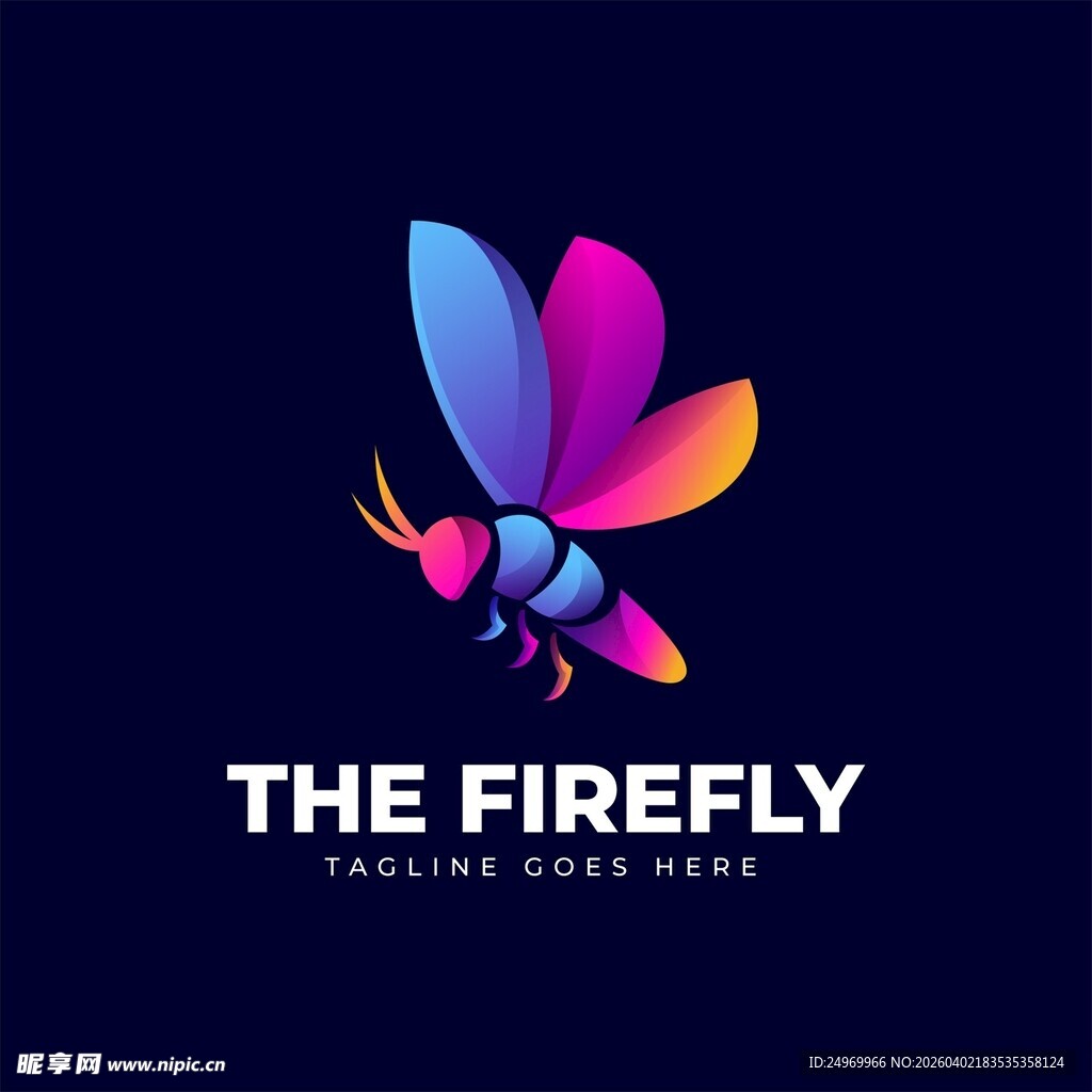 多彩萤火虫品牌标志设计