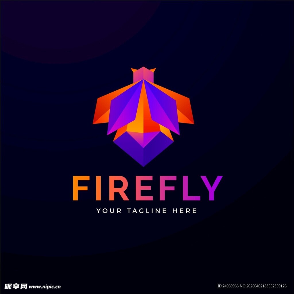 萤火虫主题炫酷logo设计