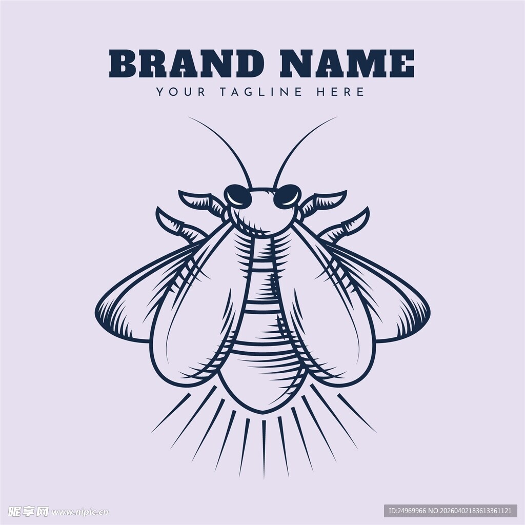 昆虫风格品牌标志设计