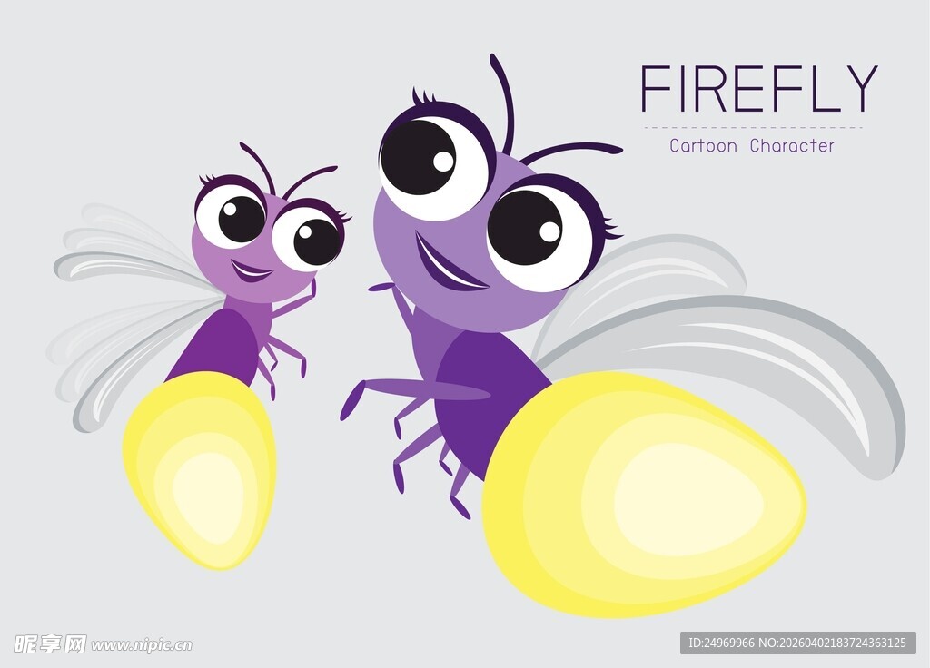 可爱萤火虫卡通形象