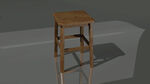 木质高脚凳模型