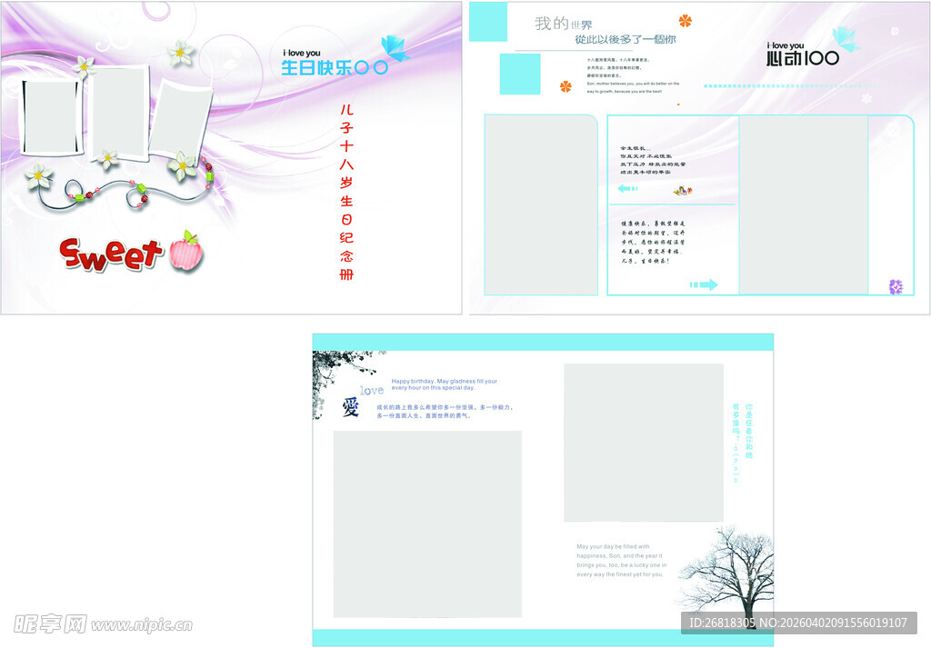 儿子18岁生日纪念册