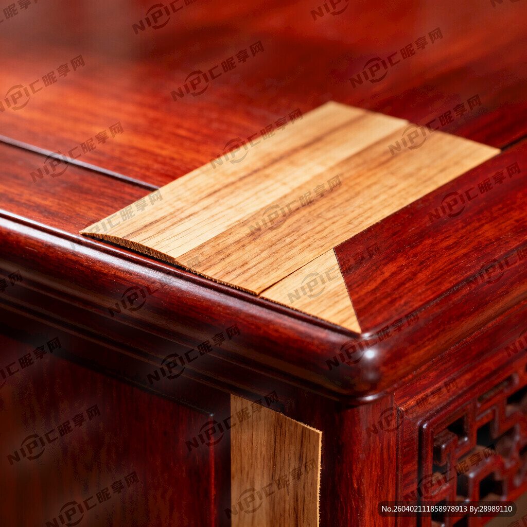 红木家具的贴片