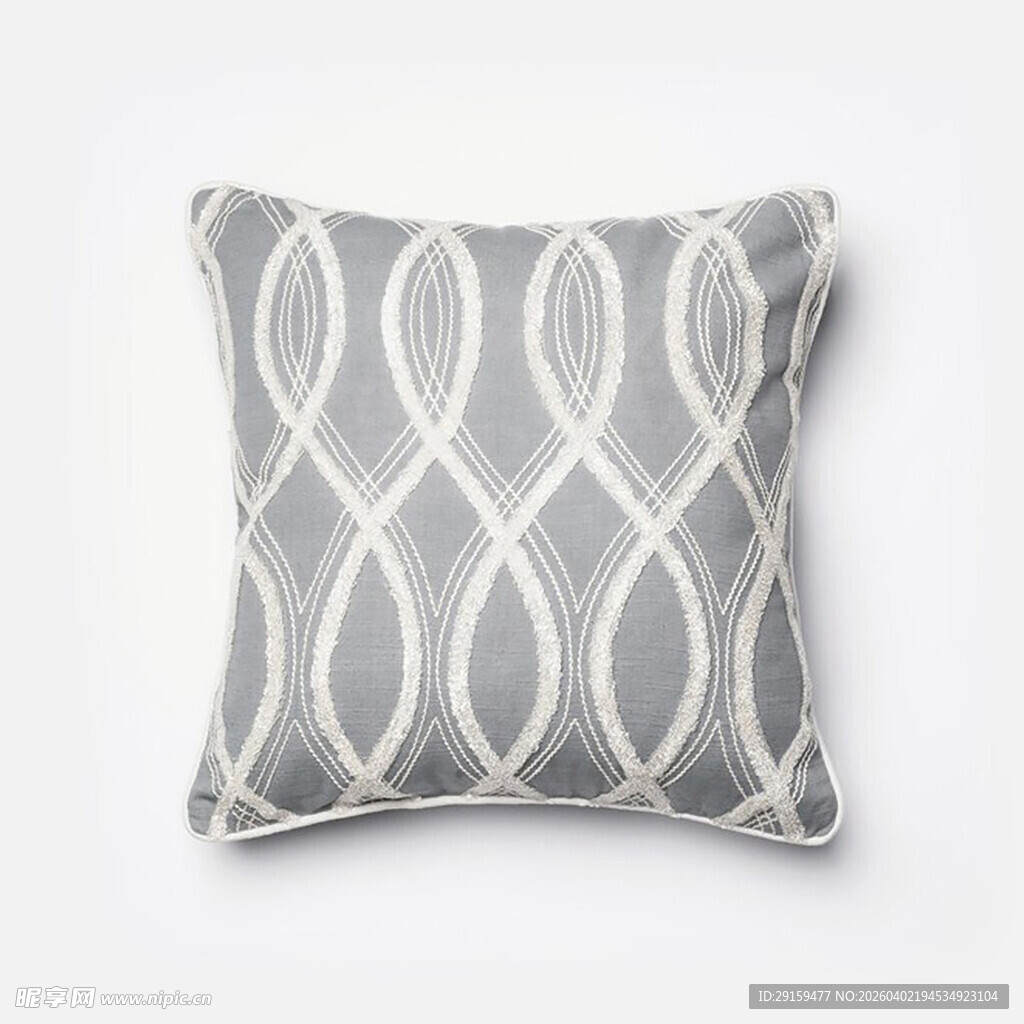 几何图案灰色抱枕