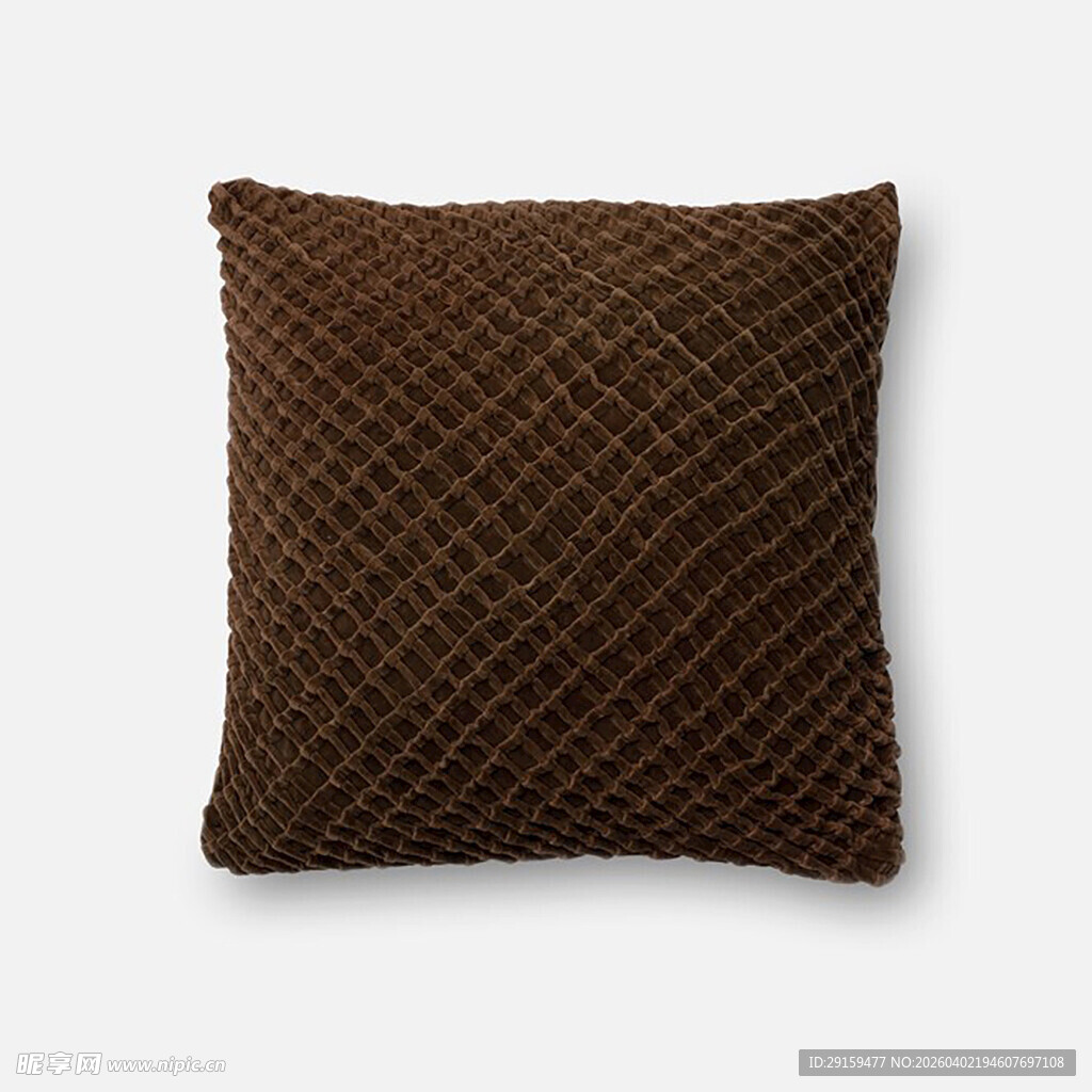 棕色编织纹理抱枕