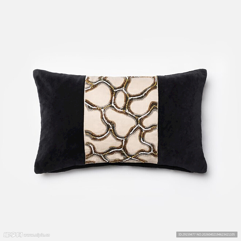 链条装饰长方形抱枕