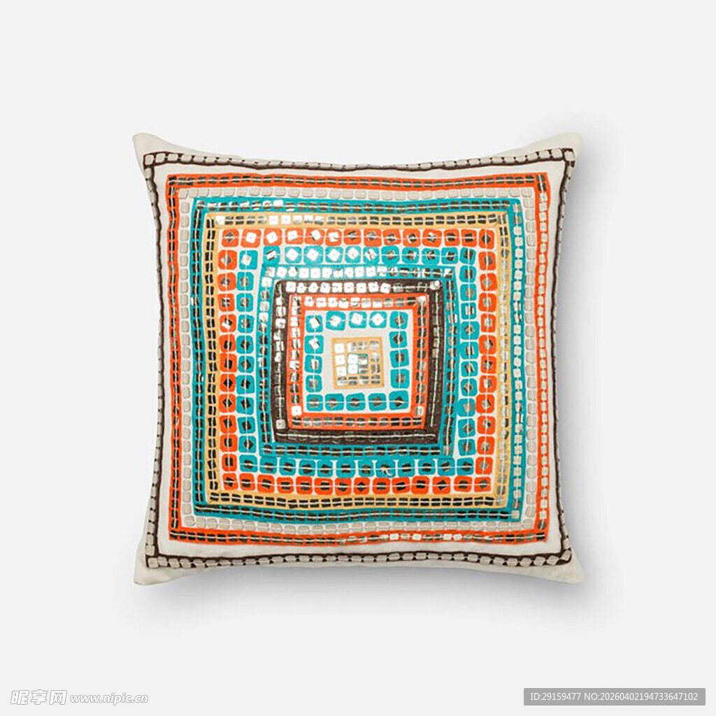 多彩几何图案抱枕