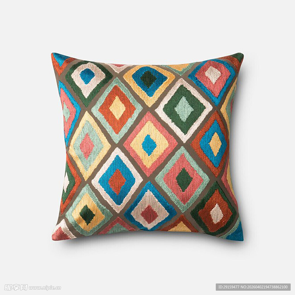 多彩几何图案抱枕