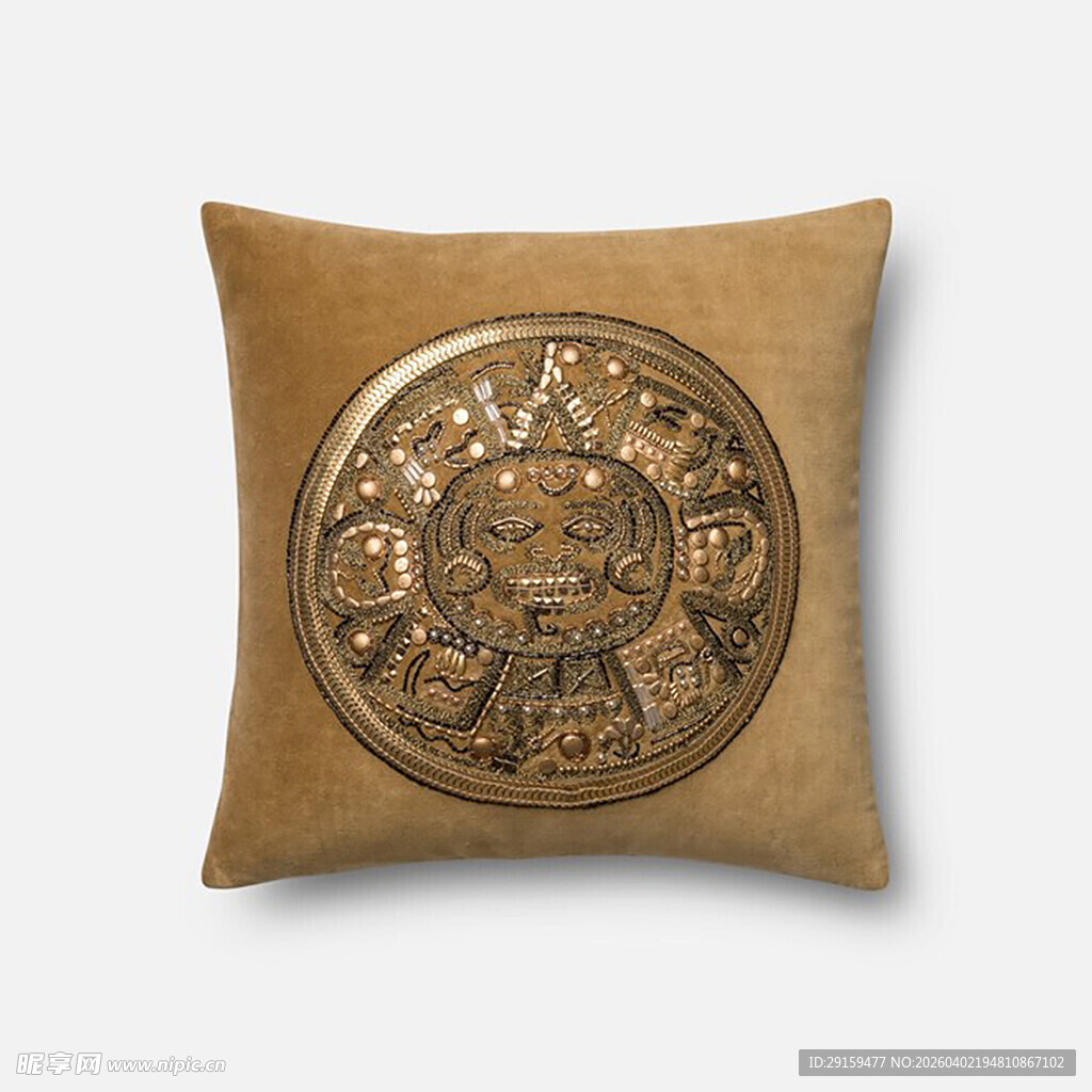 复古圆形图案装饰抱枕