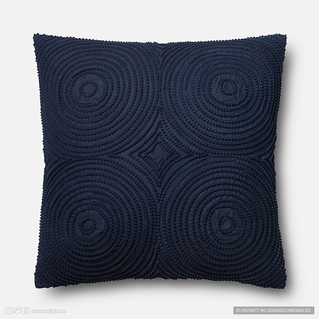 深蓝色几何图案抱枕