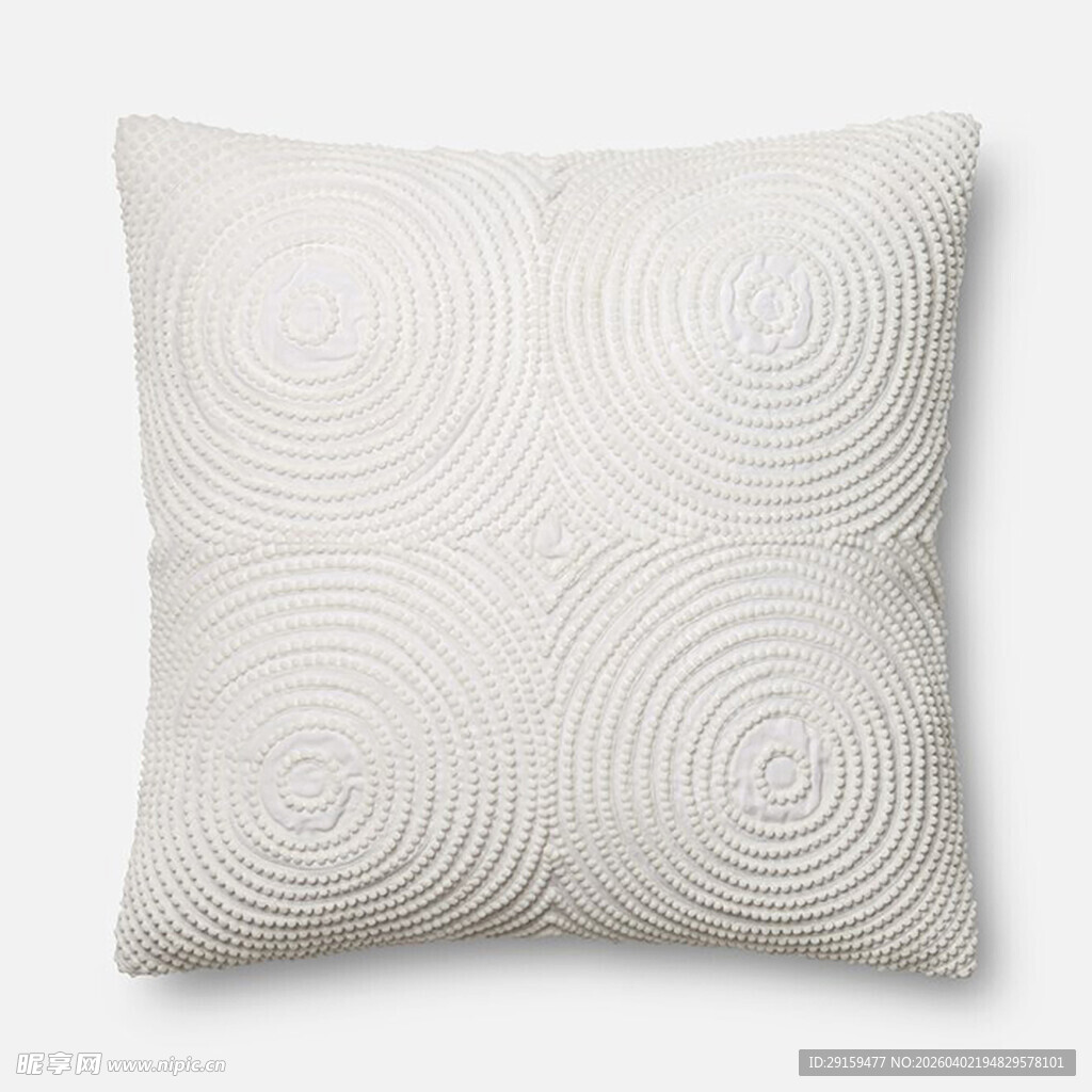 简约白色螺旋纹理抱枕
