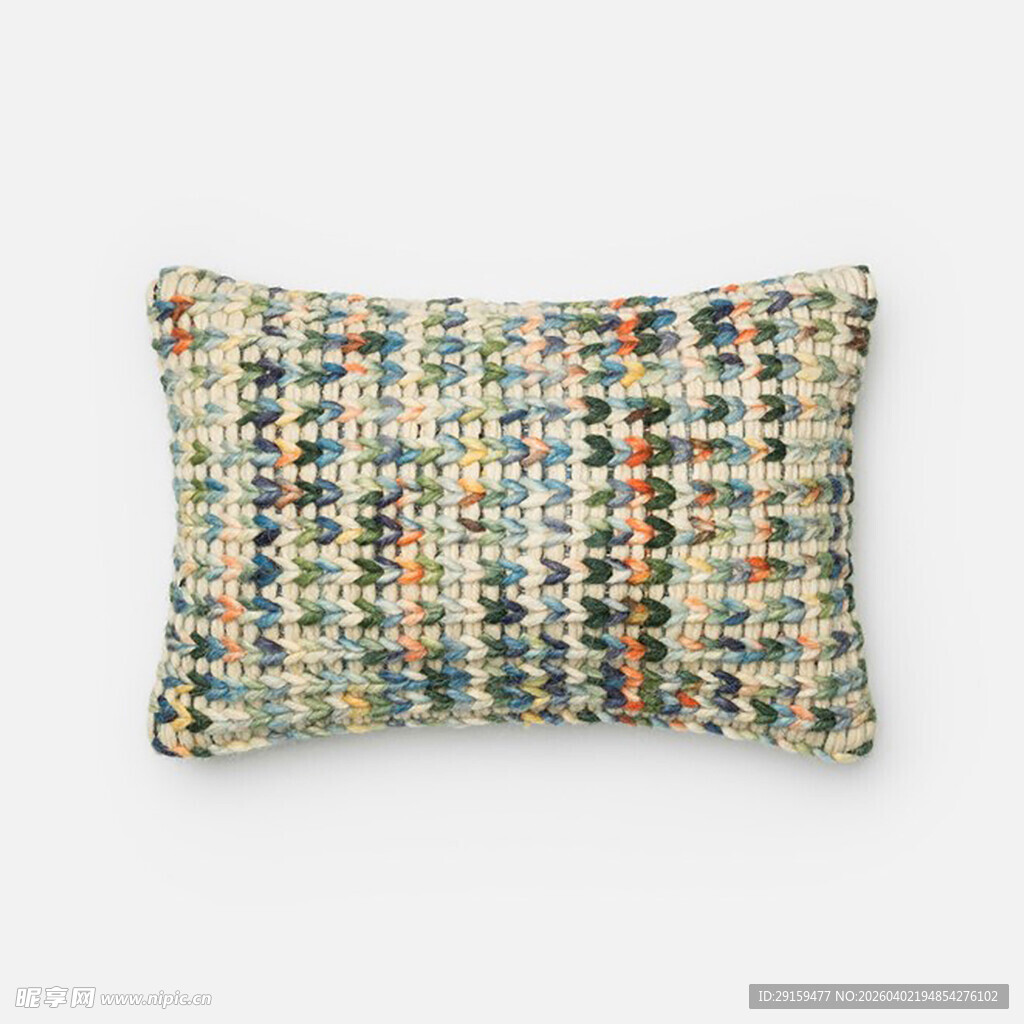 多彩条纹编织抱枕