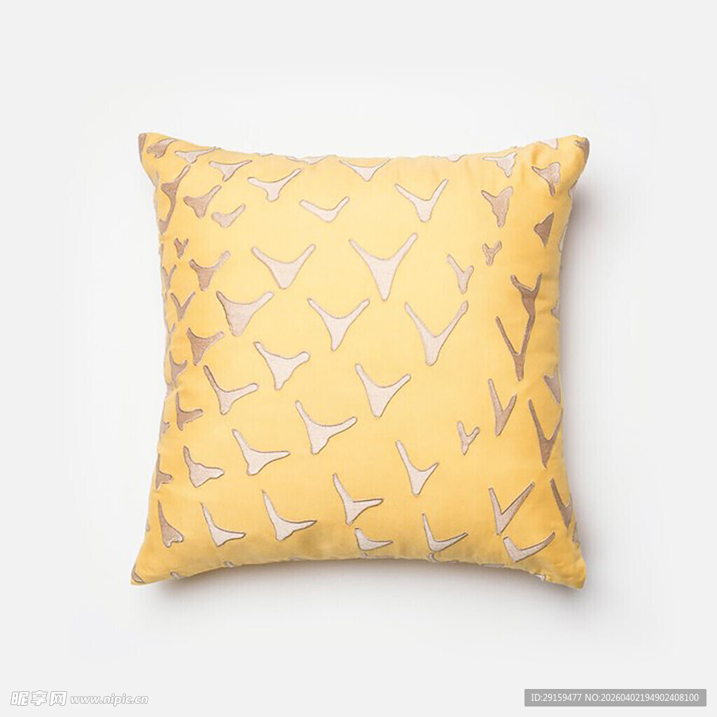 黄色几何图案装饰抱枕