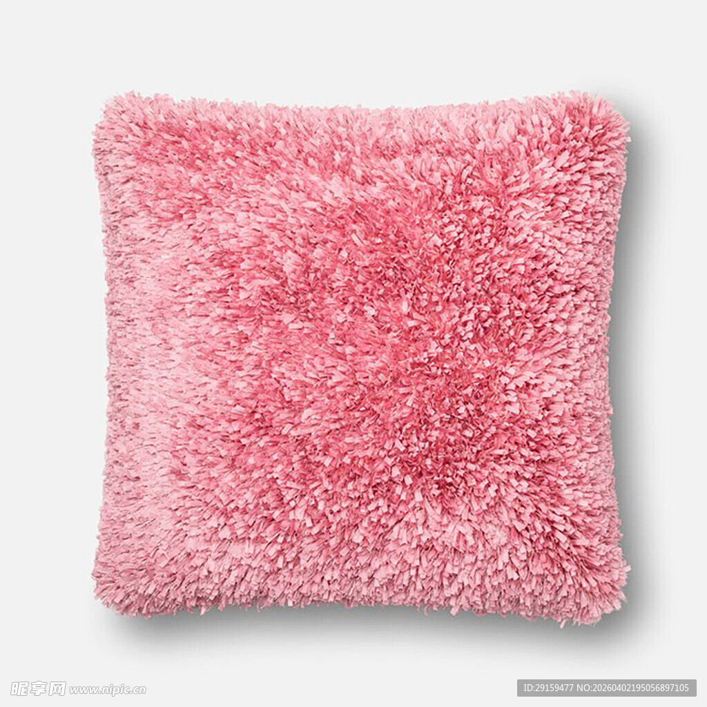 粉色毛绒抱枕