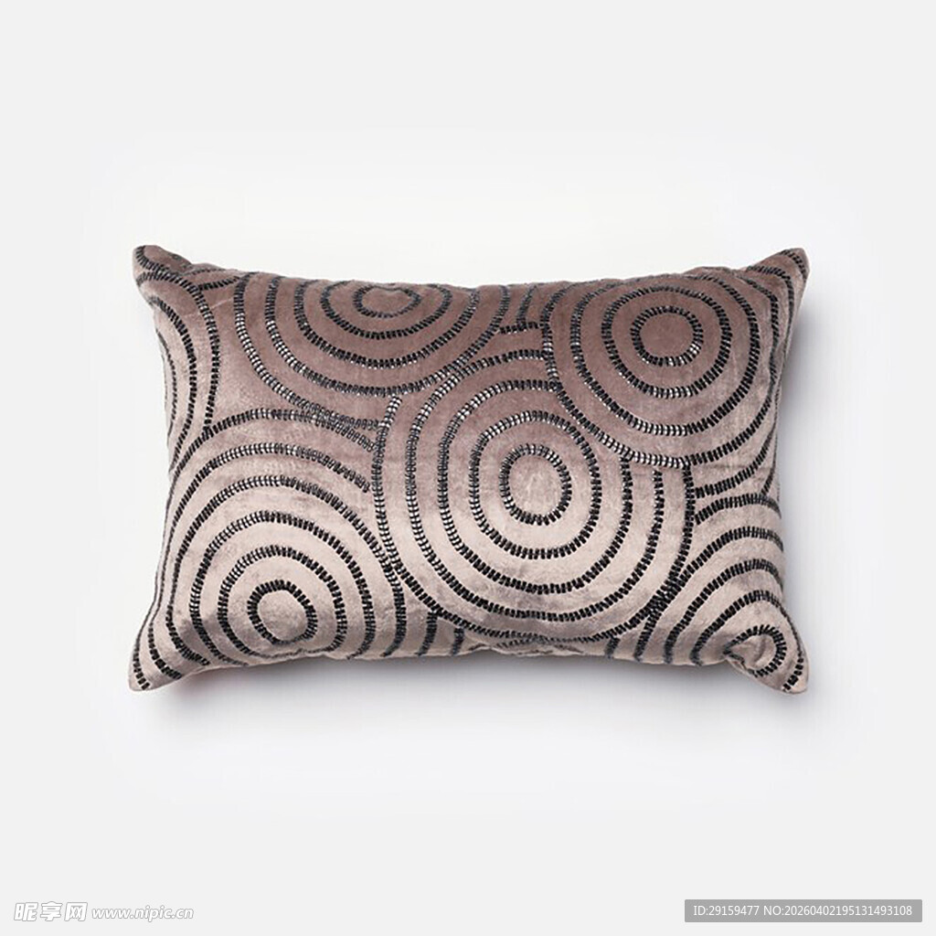 几何图案棕色抱枕