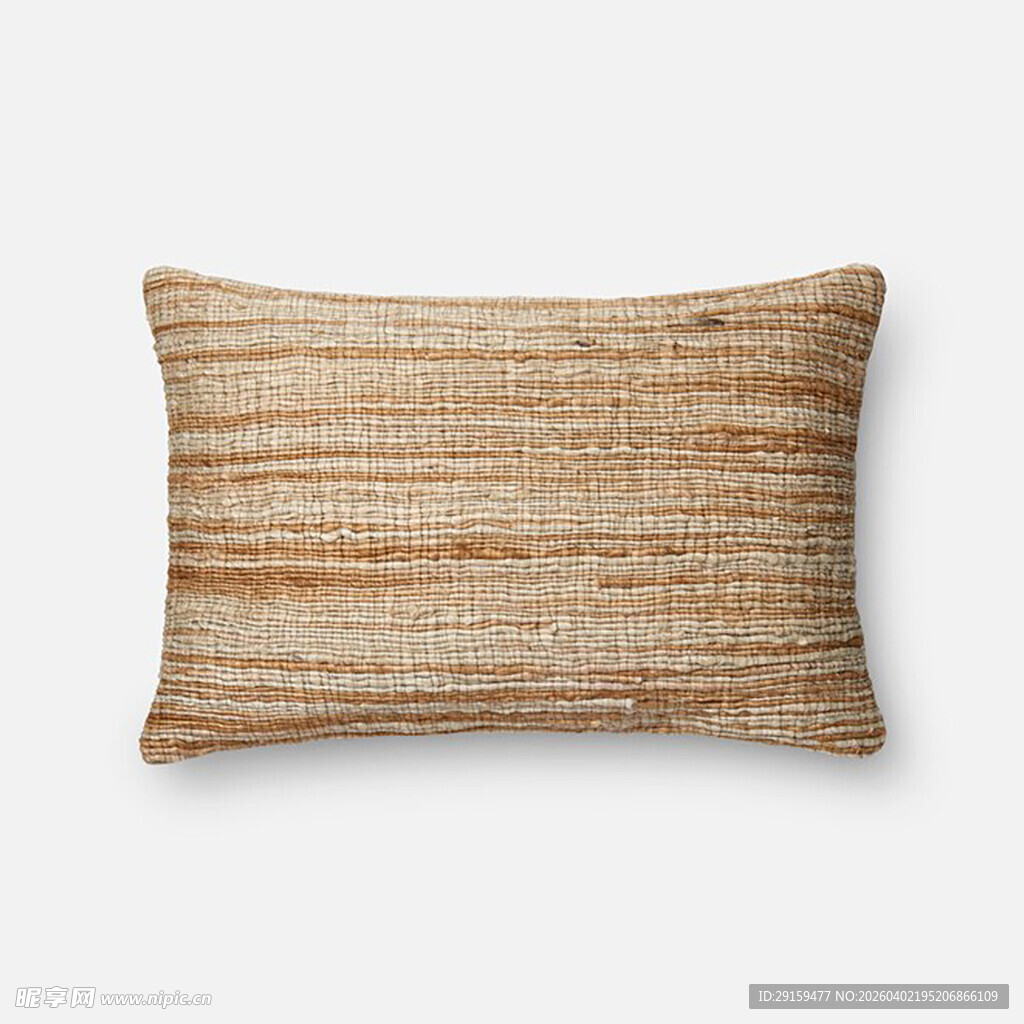 条纹麻质抱枕