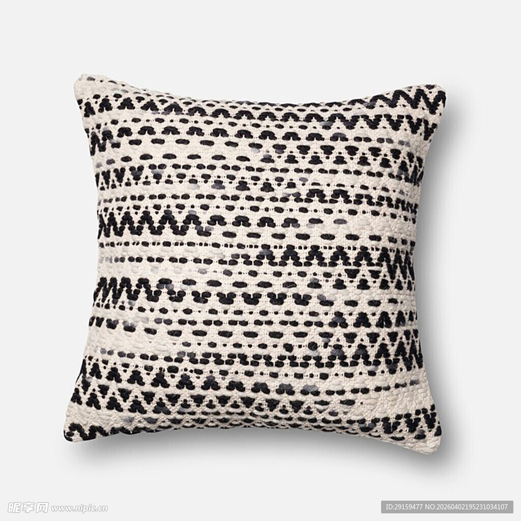 黑白几何图案抱枕