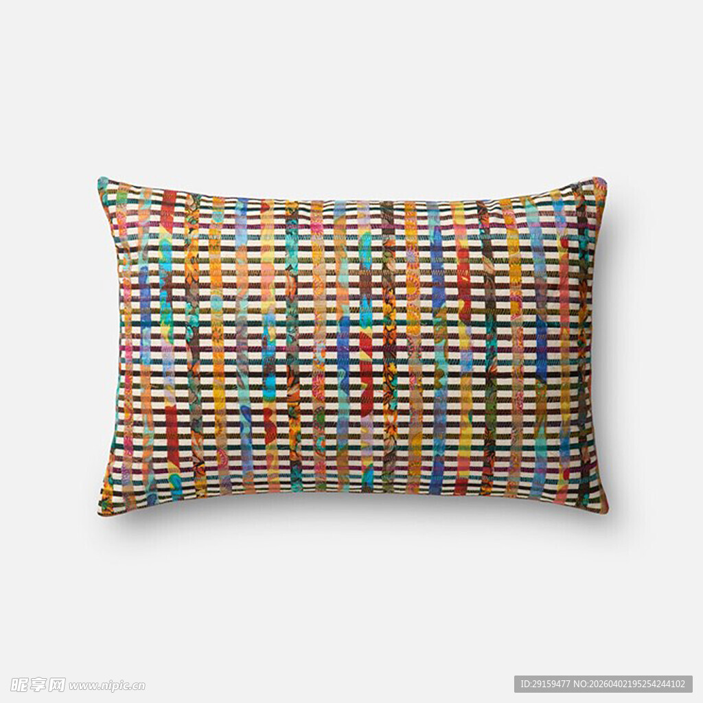 多彩条纹抱枕