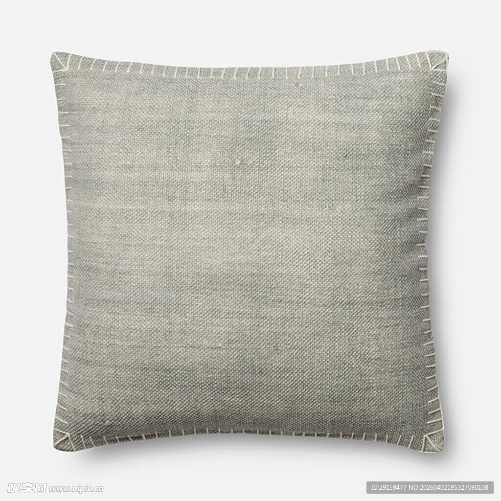 浅灰色简约亚麻抱枕