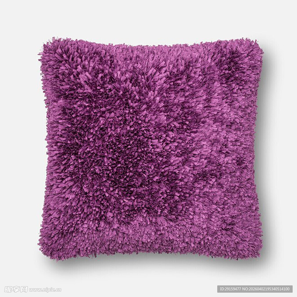 紫色毛绒抱枕