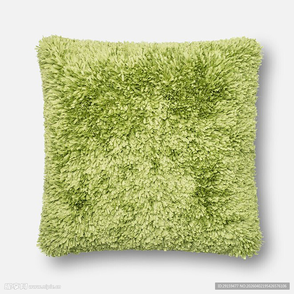 绿色毛绒抱枕