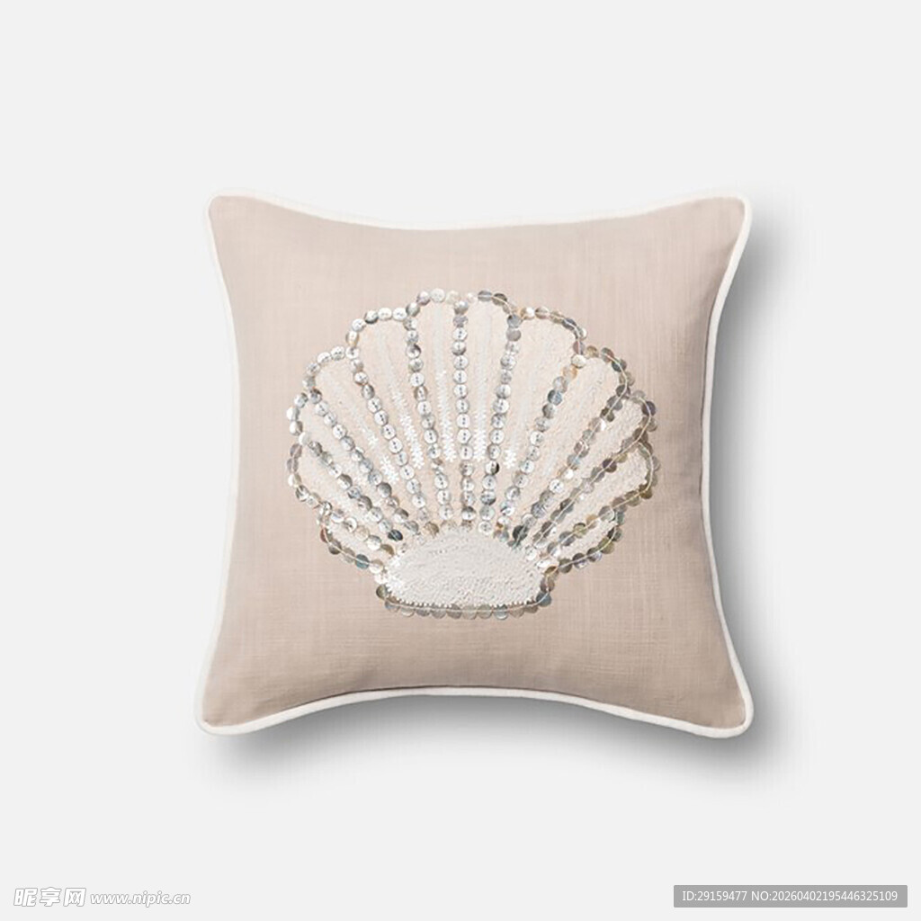 贝壳图案抱枕