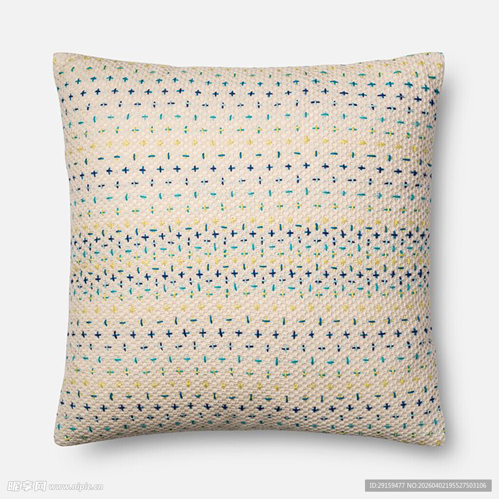 几何图案米色抱枕